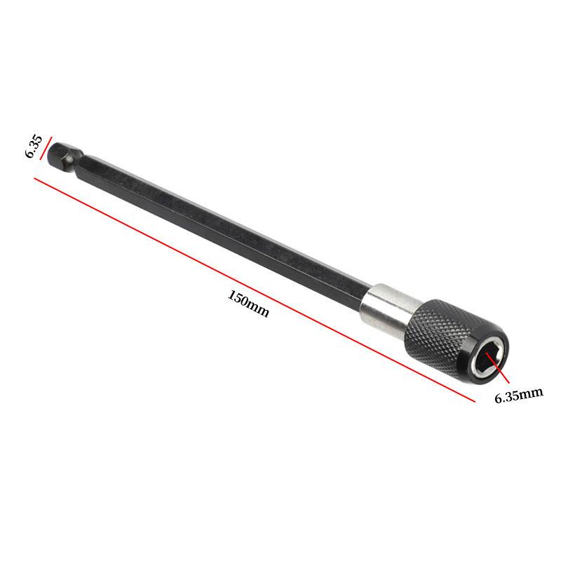 60/100/150mm Hexagonal Quick Change Rod Self-locking Screwdriver Connect Rod Power Tool Accessory Magnetic Sleeve Extension Rod