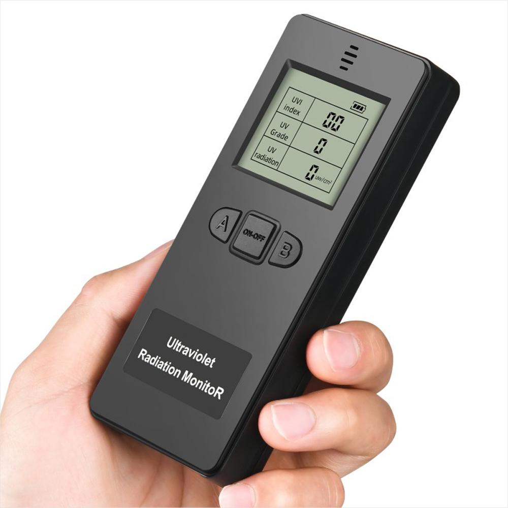 Digital Radiation Detector LCD Digital Display Screen Portable Handheld Sun Light  Detector with Bracket for Measuring Sun Light   
