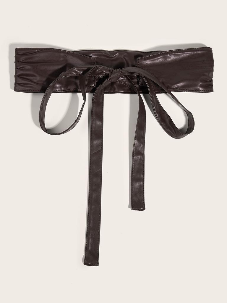 Wind Lady Knotted Wide Belt Retro Elastic Elastic Waist Seal Waist Decoration