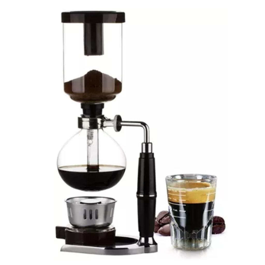 Macchina per Caffè Sifone Manuale Base in Acciaio Inossidabile Macchina da Caffè Classica per Casa Ufficio