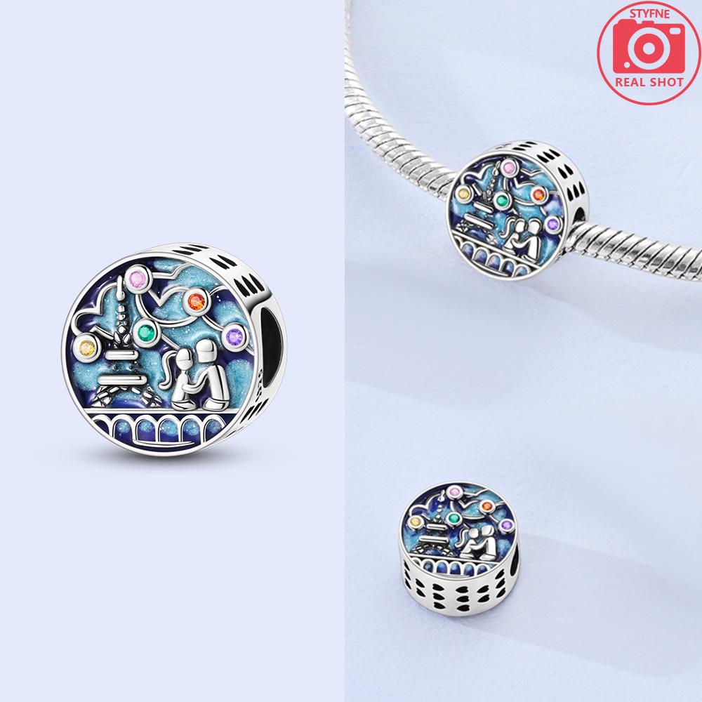 Pink Butterfly Snowflake Blue Star Moon Charms Copper Original Beads Fit Bracelet Jewelry Gifts Accessories Women