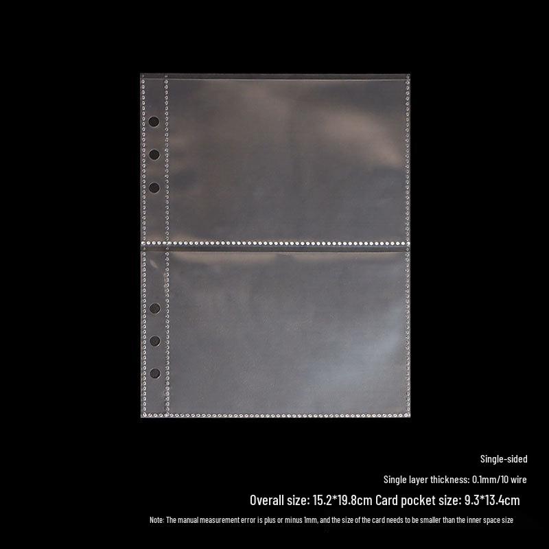 Polaroid A5 6-Hole Photo Album Refill Pages, Transparent PP, 76543 Inch, Loose-Leaf
