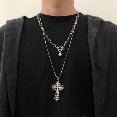 Gothic Dark Style Cross Pendant Necklace Rock Punk Goth  Necklaces