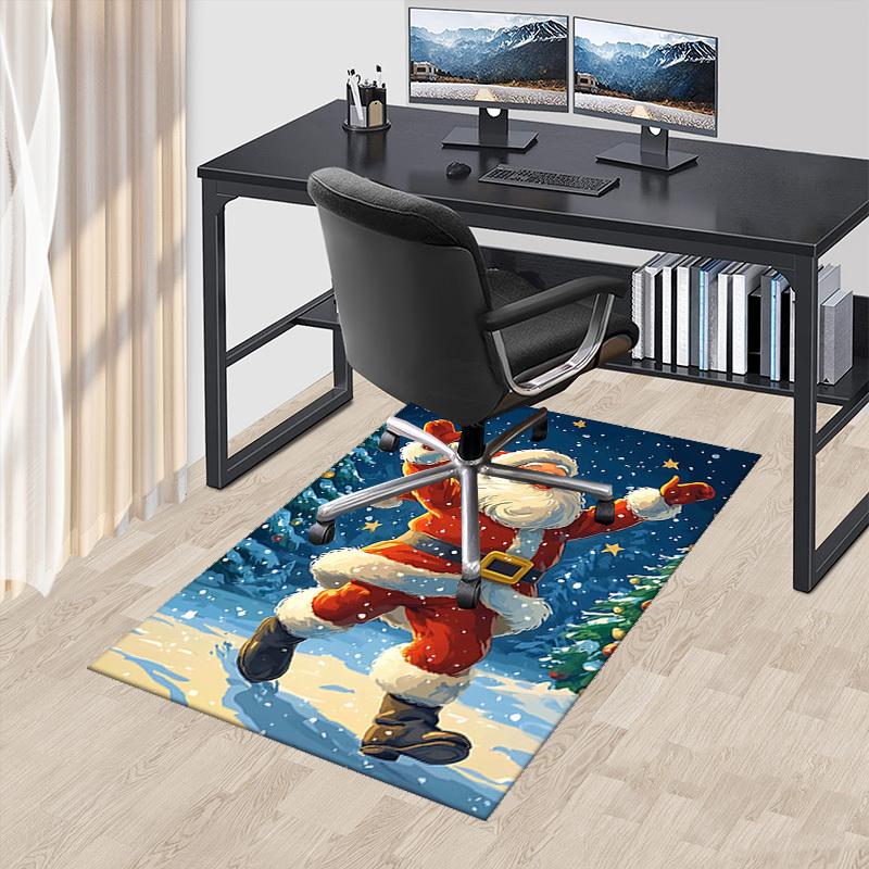 

Christmas Santa Claus Chair Mat - Anime Cartoon Design Non-Slip Carpet for Office, Home Decor, Living Room, Bedroom, Game Room & Dormitory.R034 60cm by 90cm