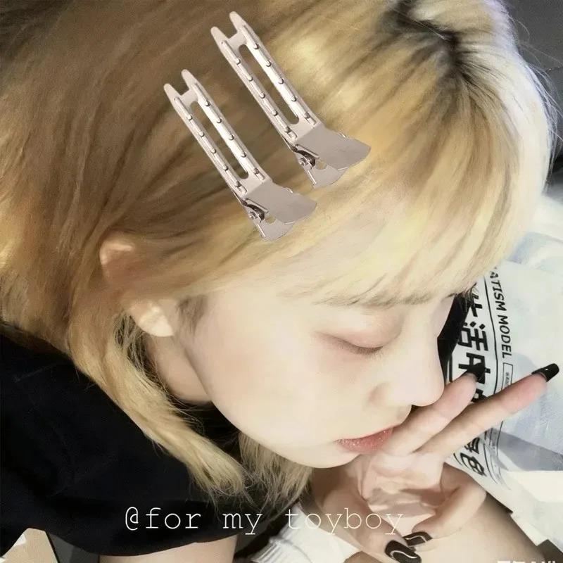 10/30pcs Double Prong No Crease Hair Clips Korean No Crease Design Fluffy Partitioning Bangs Fixer Styling Tool Unisex