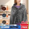 USB Electric Heated Blanket Wearable Heating Blanket Body Warmer Blanket Zipper Coral Velvet Blanket Portable Quickly Heated Pad