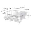 Small Wire Dish Rack Kitchen Organizer with Cutlery Cup Compact Dish Drainer Stainless Steel Countertop Drying and Storage