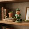 Costeam Leprechaun Figurine Decorative Ornament,Festive Craft For St Patrick’s Day Home Decor And Holiday Display