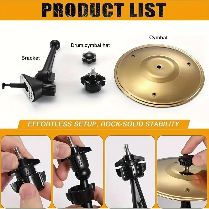 Interactive Car Drums Cymbal Dashboard Mount Musical Fun Driving Accessory