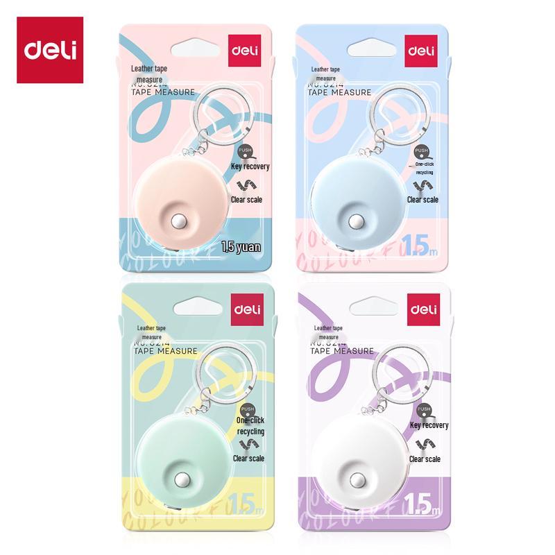 

4-Pack Mini Retractable Tape Measure - Portable, Soft, Cute, Multifunctional Body Measuring Tape 2 pcs (Random Color) - 1.5m (Double-Sided)