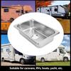 RV Kitchen RV Stainless Steel Single RV Sink with 40mm Drain Bar Single Square Hand Wash for RV Caravan inches x inches Drawing Sink, Basin, Hole,