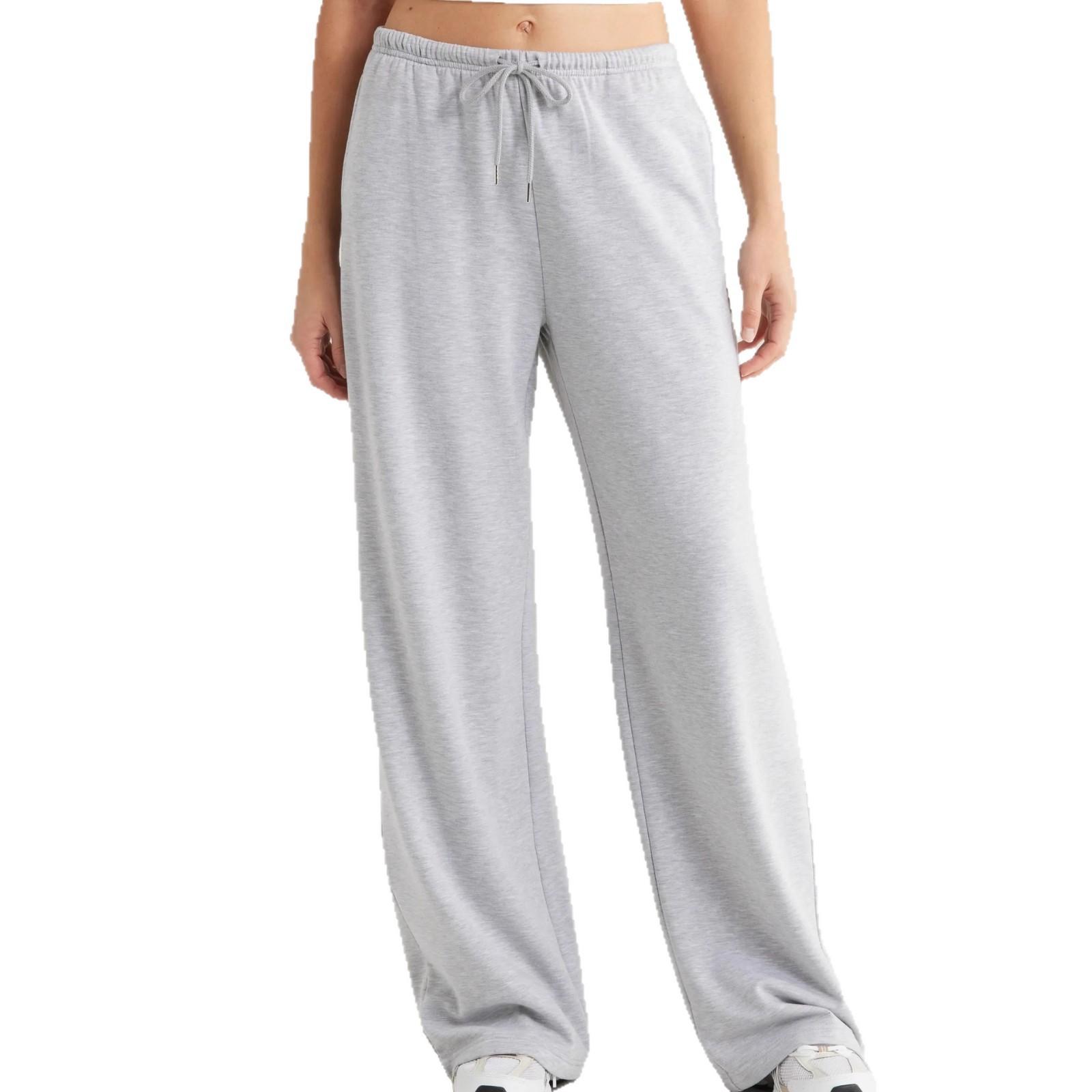 2025 cross-border European and American women s clothing loose casual drawstring sports wide-leg yoga pants flared pants cross-border popular boutique S светло-серый