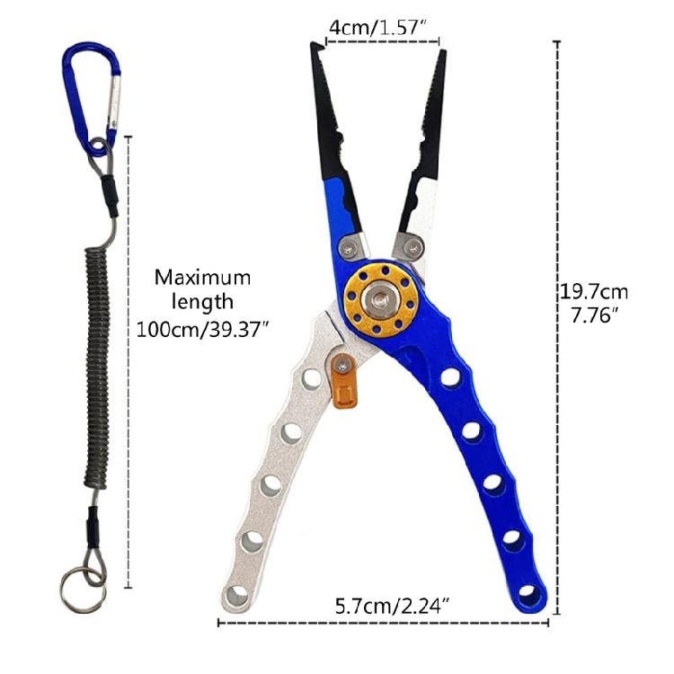 Multifunction Aluminum Alloy Fishing Lip Holder Plier Grippers Line Cutter Grip