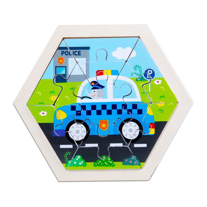 

Montessori Educational Puzzle Blocks for Toddlers (1-2.5 Years) - Cartoon Design for Boys and Girls