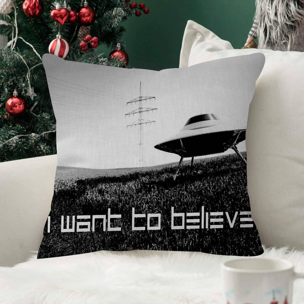Ich möchte daran glauben UFO X-Files TV-Serie Spiel Personalisierte Kissen Staubschutz Schlafzimmer Party Dekoration Kissenbezug Kindergeschenk