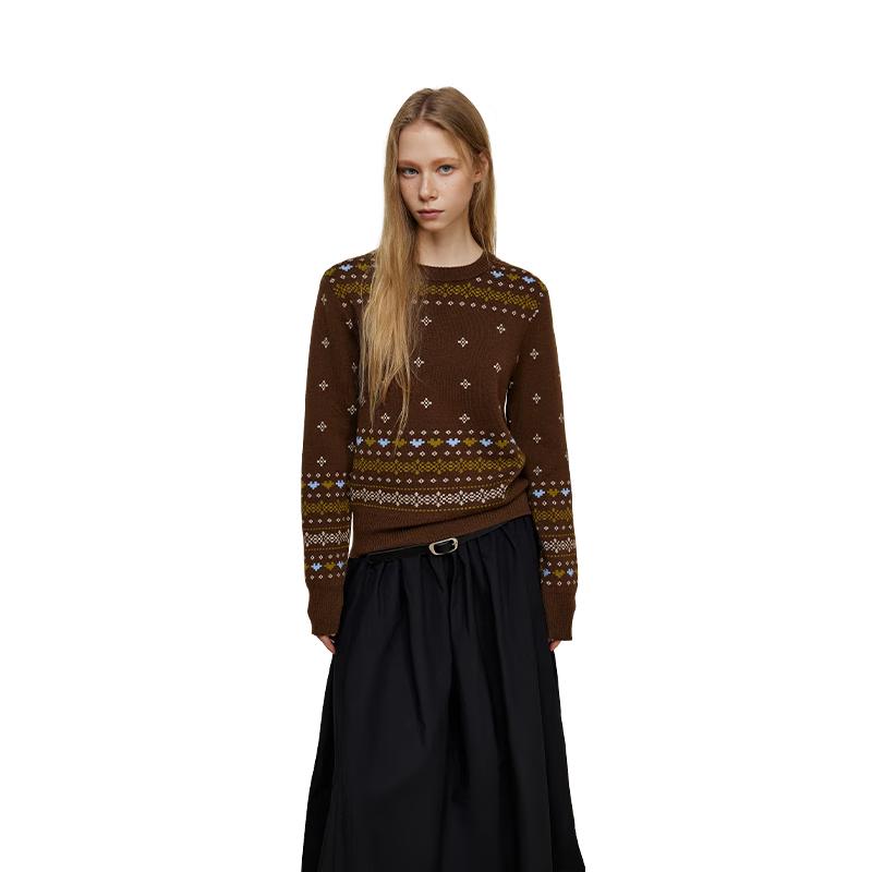 

GREEN BELT Women s Vintage Fair Isle Wool Blend Sweater S