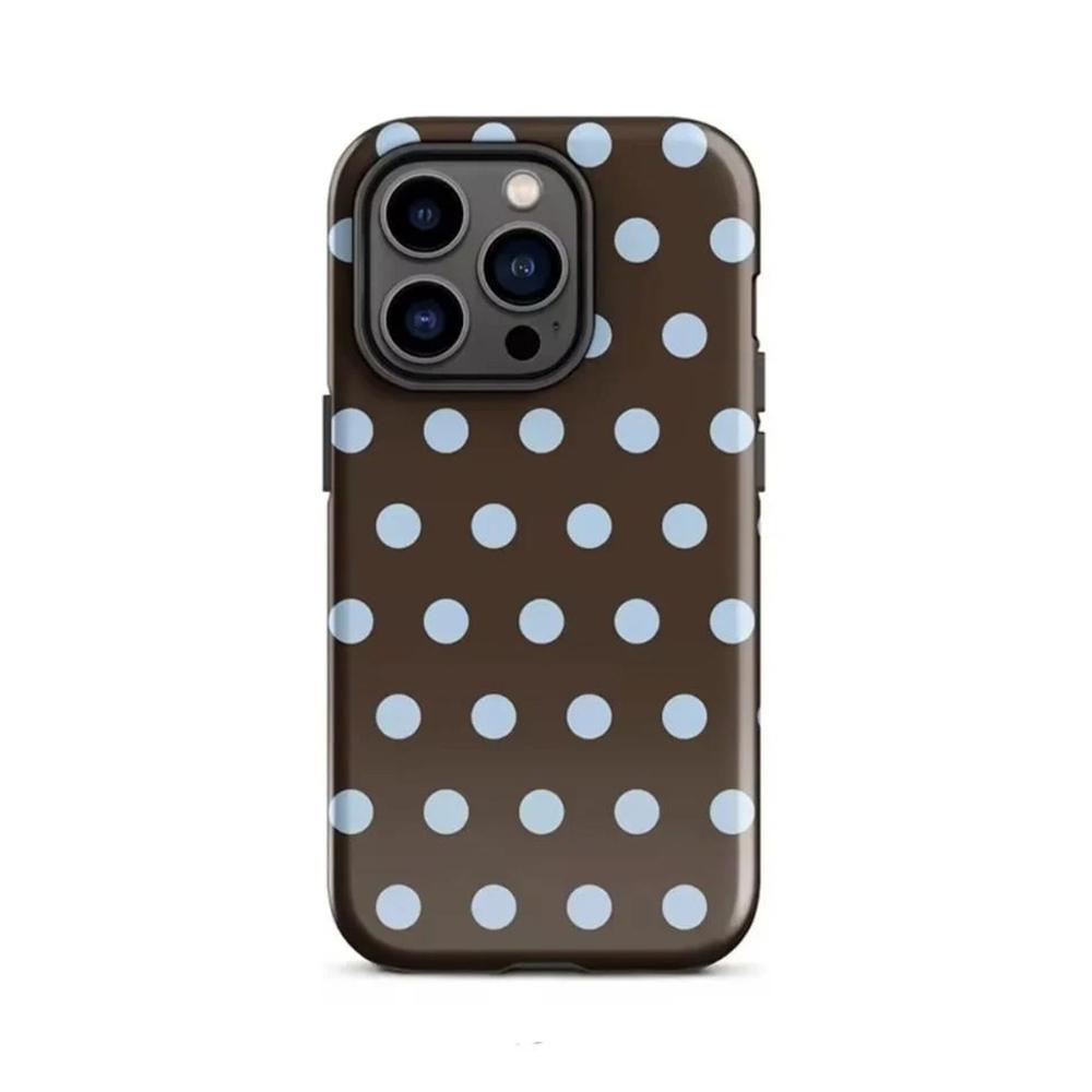 Luxury Clmj Ins Korea Dot Stripe Series Phone Case for iPhone 17 16 15 14 13 12 11 X Air Pro Max Plus Double-layer Back Cover