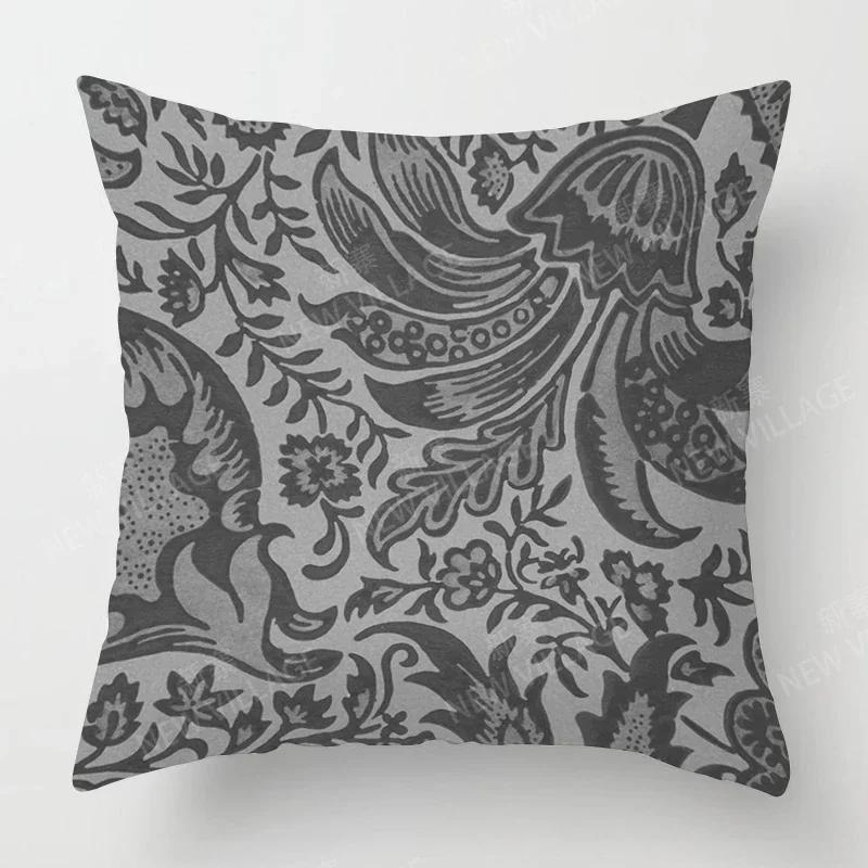 Modern Gray Black Abstract Geometric Cushion Cover Home Decor Pillow Cover Sofa Throw Pillow Cover