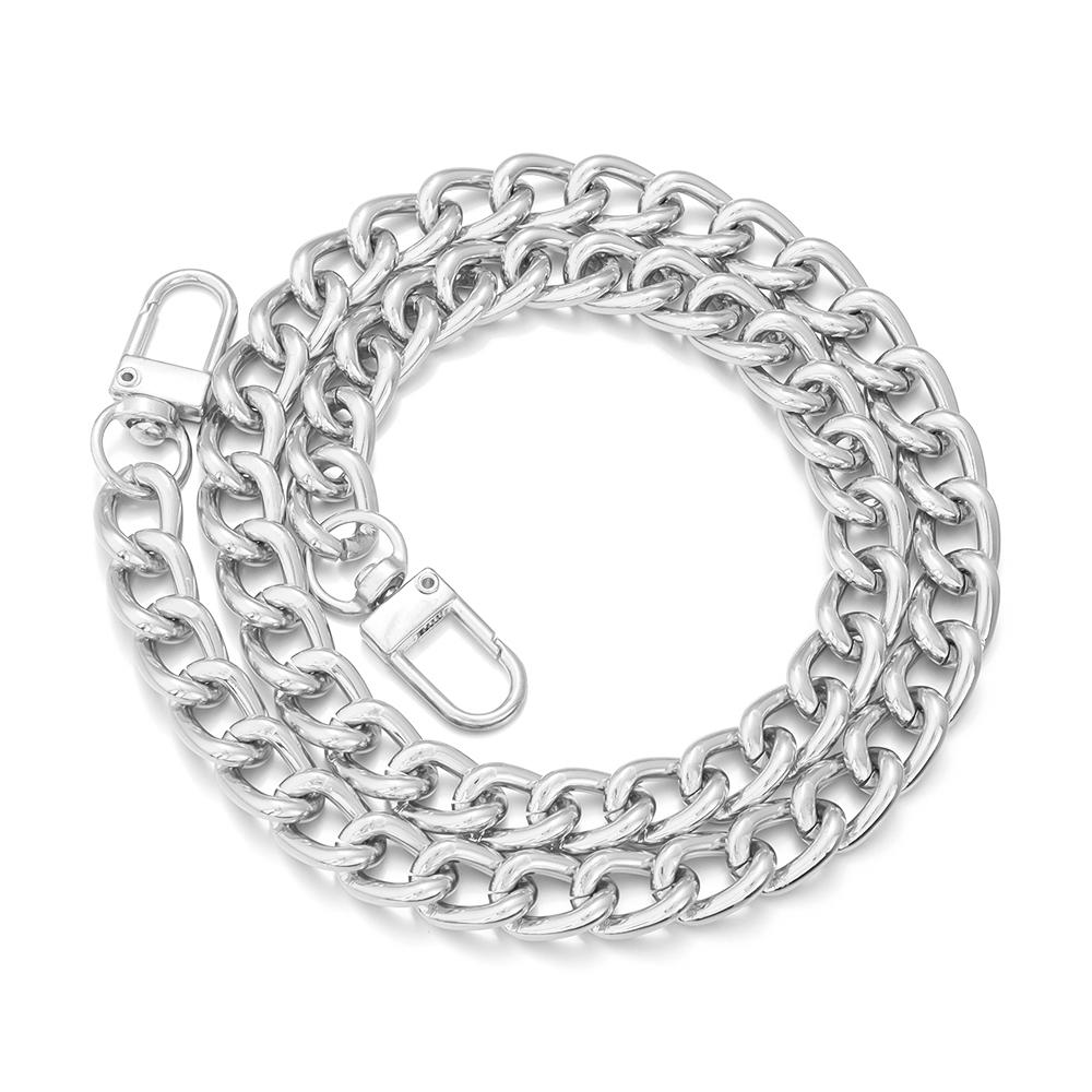 Metal Aluminum Bag Chains Gold Silver Color 40/60/80/100cm Replacement Bags Strap Extended Link Chain Garment Accessories