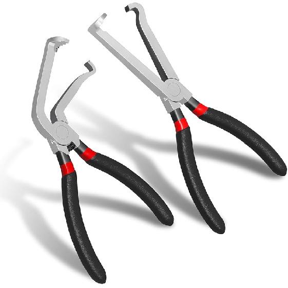 2Pcs Electrical Disconnect Pliers, Electrical Connector Pliers for Cars, Fuel Line Petrol Clip Pipe Plier, Automotive Hose Disconnect Tools for Push
