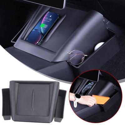 Center Control Side Storage Box Wireless Charging Pad Auto Accessories For The New Version Of The Model3 Q6I5
