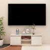 VidaXL TV Stand White 110x30x40 Cm Solid Pine Wood