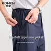 ROMON Men's Ice Silk Straight-Fit Casual Pants