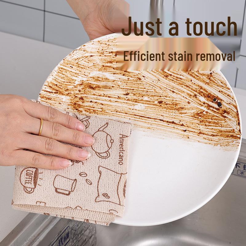 Ultra-Fine Fiber Tearable Cleaning Cloths - Wet & Dry, Thickened Weekly Disposable Wipes for Kitchen Use