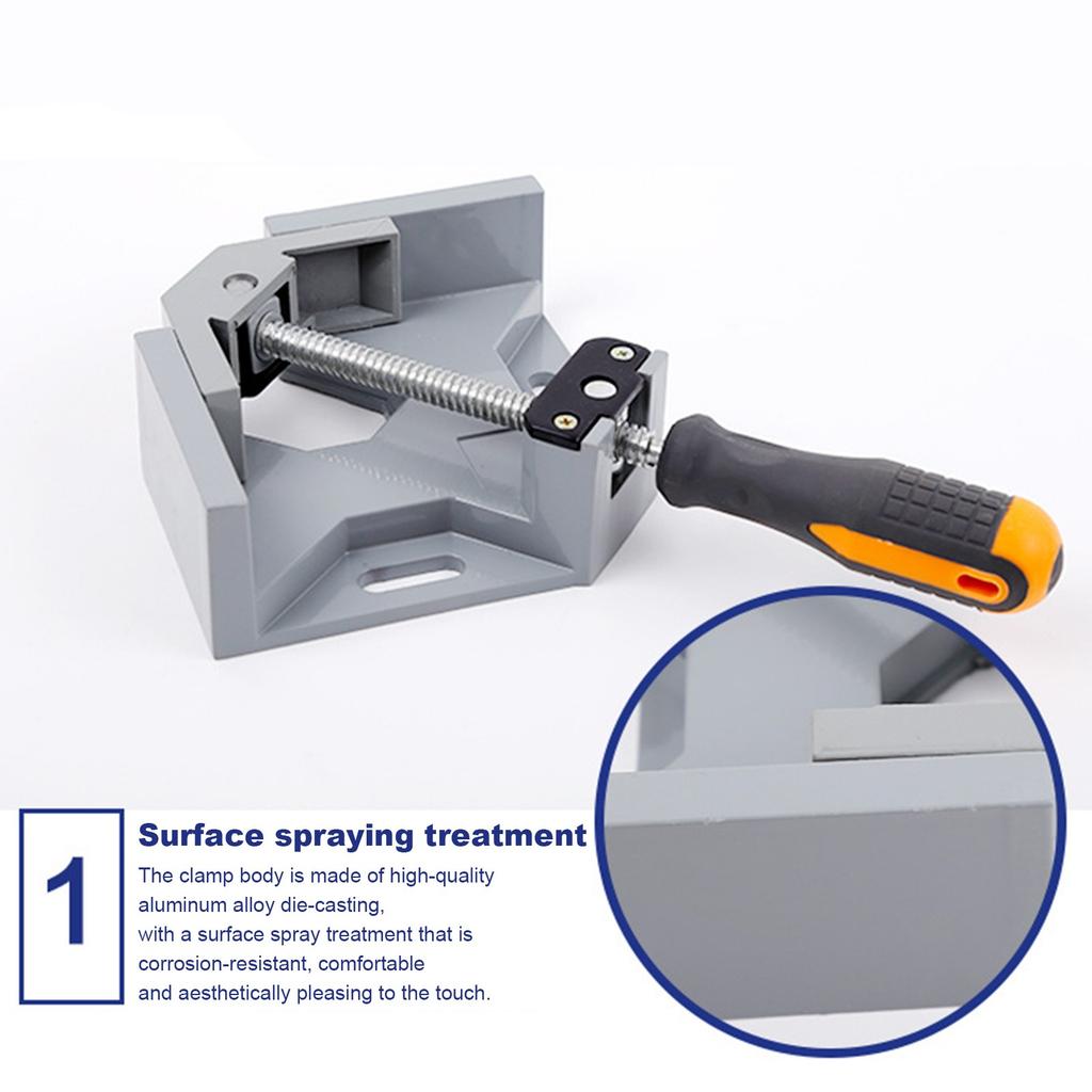 Right Angle 90 Degree Wood Clamps For Woodworking, With Adjustable Swing Jaw Aluminum Alloy Frame, For Welding, DIY