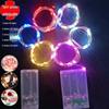 LED Wave Ball Copper Wire Light String - Battery-Powered Flashing Light Decoration