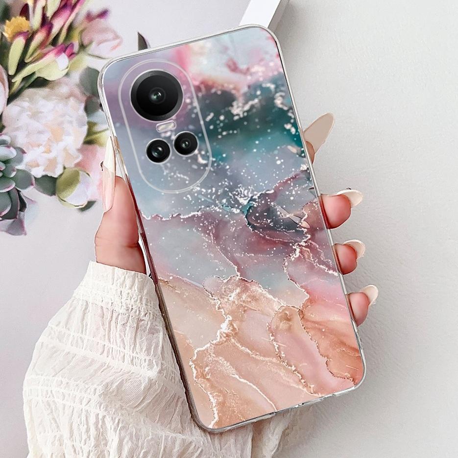 For Oppo Reno 10 5G Case CPH2531 Luxury Fashion Painted Cover Soft Slim Phone Case For Oppo Reno 10 Pro Plus Reno10 Pro+ 5G Bags