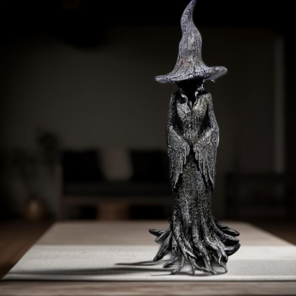 Gothic Halloween Witch Statue Black Halloween Party Decoration Witch Figurine Gifts  Haunted House