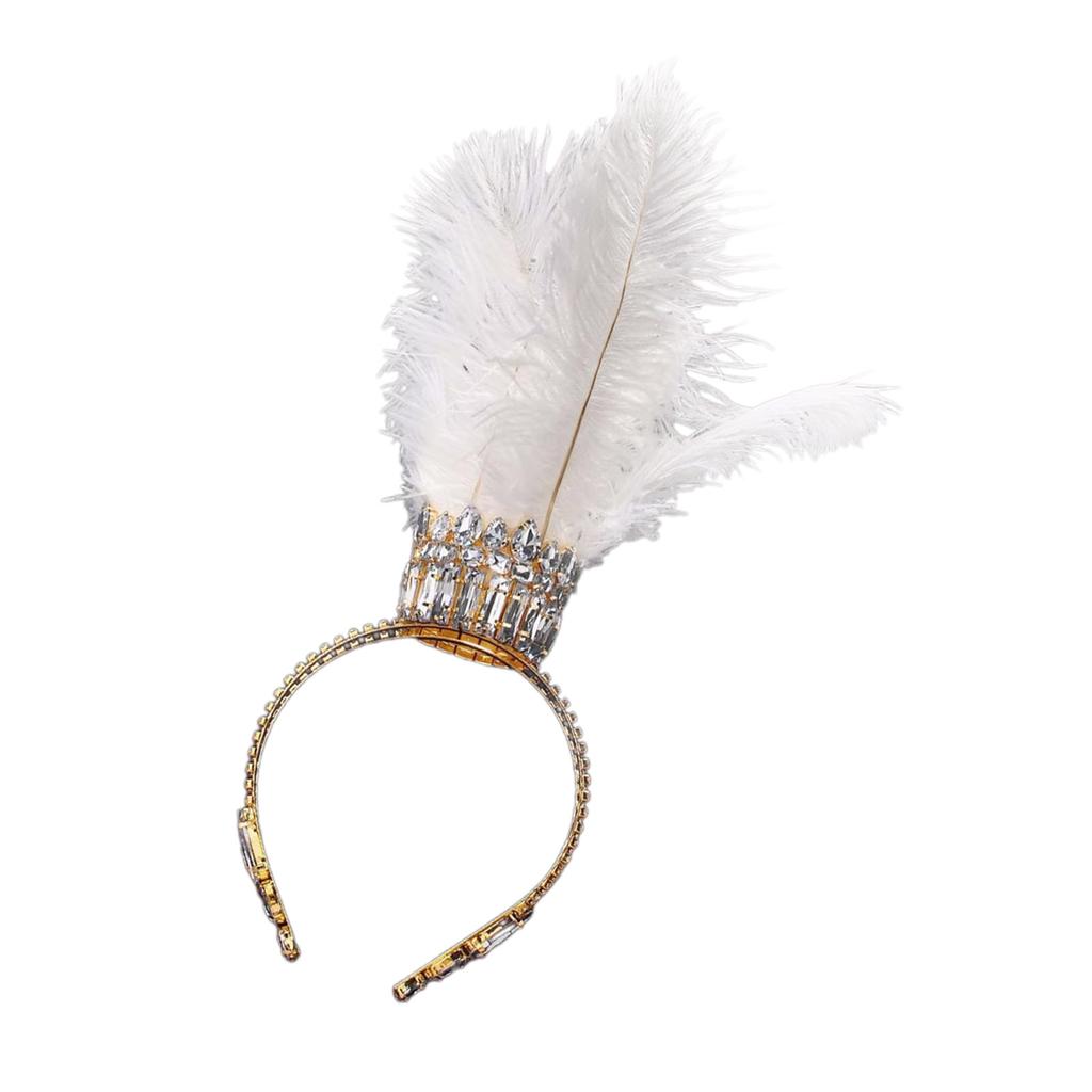 Fashionable Feathers and Diamonds Hairpieces Adjustable Fit Hair Decoration Accessory for Party and Wedding Supplies