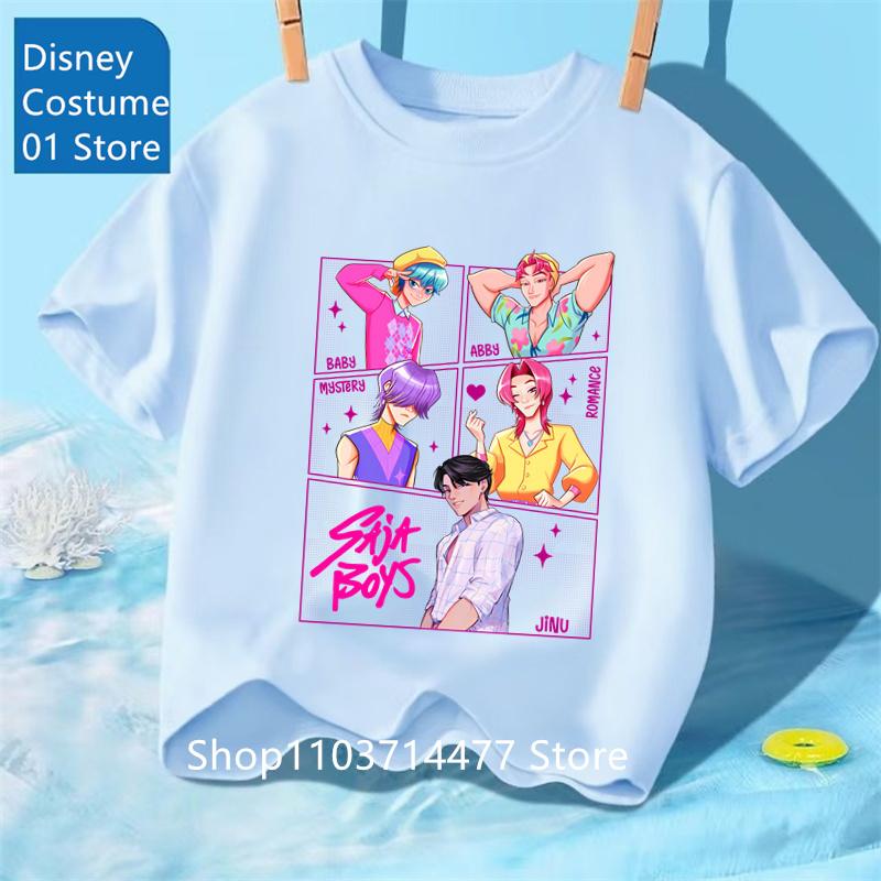 Hip Hop Kpop Lovci démonů Tričko kluk holky Vtipné Rumi Zoey Mira Trička Kreslené Korejské Ulzzang Dospívající Děti Crewneck Trička