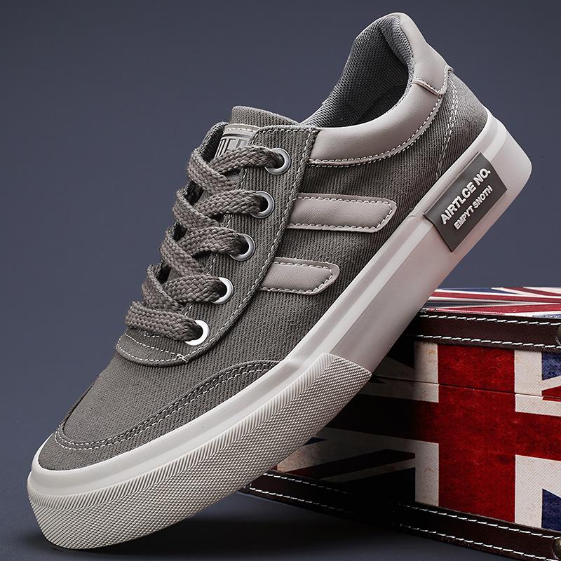 New spring mens shoes Korean versatile trendy casual mens canvas shoes comfortable breathable flat bottom low top shoes