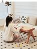 Northern Rattan Woven Bench: Minimalist Solid Wood Long Bench for Dining, Bedroom, or Entryway