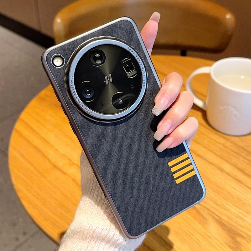 

Винтажный чехол из кожи с серыми краями для линз, приподнятый защитный чехол для линз для OPPO Find X8 Ultra X8s Plus X8 Pro, защитная крышка Oppo Find X8s темно серый