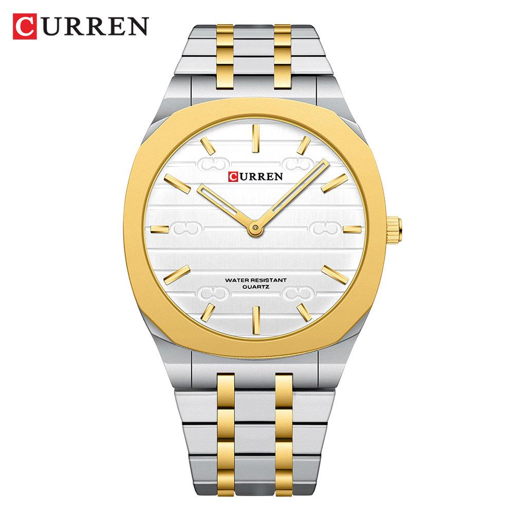 CURREN Fashion Brand Thin Quartz Watch Simple Personalized Colors Wristwatches Waterproof Clock