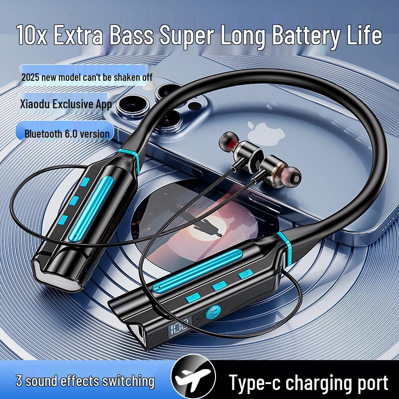 Supreme Edition Neckband Wireless Bluetooth Earphones with Xiaodu APP Voice Control and Power Display, Ideal for Sports and Running