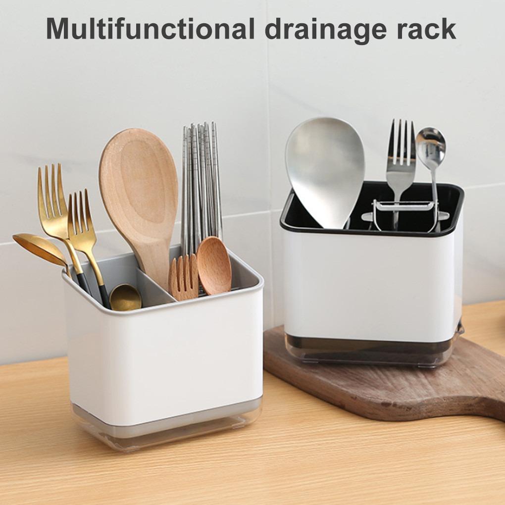 

Spoon Fork Chopstick Organizer Box Utensils Organizer Tableware Storage Holder Multifunctional чорний