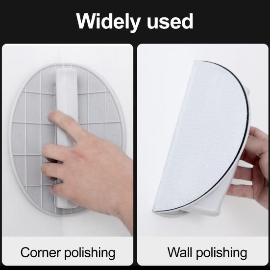 Semi-Circular Angle Sanding Sandpaper Tool with Ergonomic Handle Multifunctional Drywall Corner Sander Polishing Grinding Tool with 10 Sandpapers