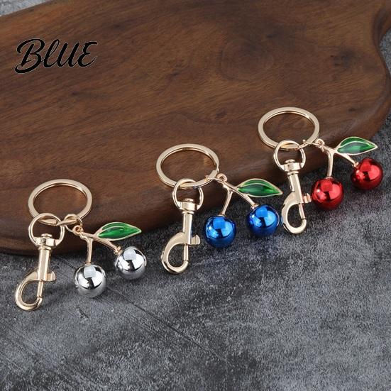Fruit Key Ring Charm Alloy Cherry Keychain for Backpacks Shape Car Purses Chain Holder Decorative Handbag Pendant Women & Girls Backpack