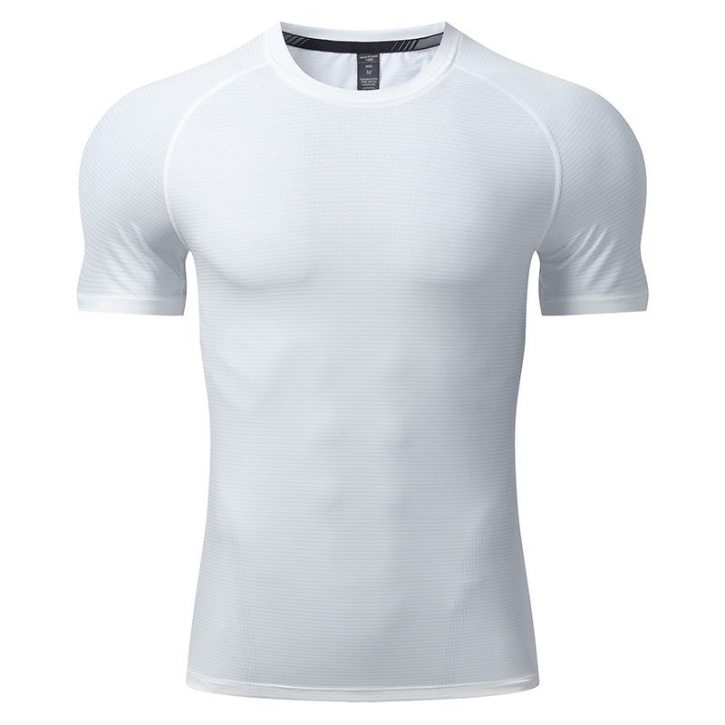 

Мужская быстросохнущая футболка из ледяного шелка стрейч - Летняя спортивная, дышащая, повседневного кроя, с коротким рукавом, для фитнеса и бега S