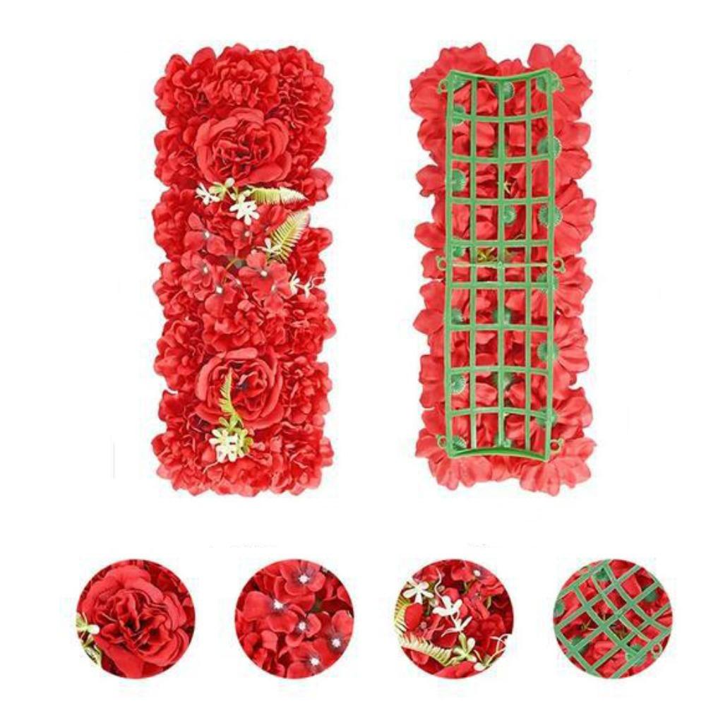 Artificial Rose Flower Panel Shower Decoration Table Arrangement Wedding Wall Background Decor Arc Flower Row Party Supplies