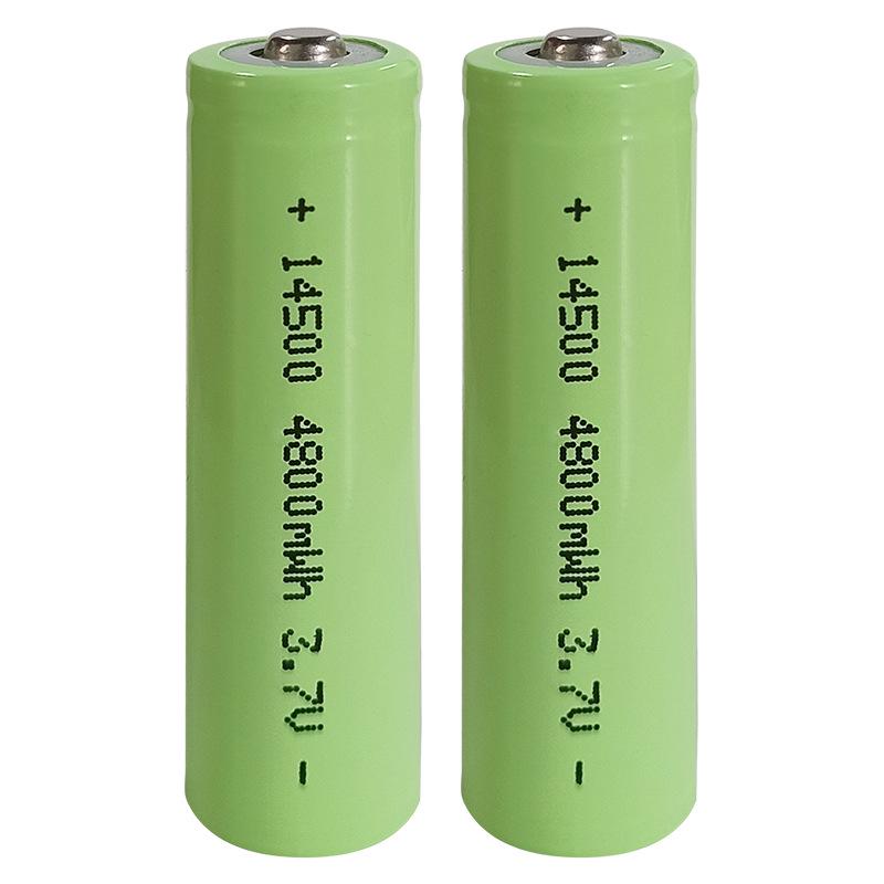 14500 3.7V Rechargeable Lithium Battery Set for Flashlights, Toys, Microphones, Mice, and Remotes
