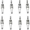 50Pcs Skull Bone Pendants Alloy Skeleton Body Skull Charms for Bracelet Necklace Earring Jewelry Making Craft Supplies