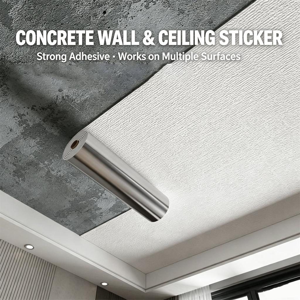 10 Meters / Roll 3D Self-adhesive Thicken Waterproof Wallpaper Linen Textured Pure Color Home Decorative Refurbished Sticker