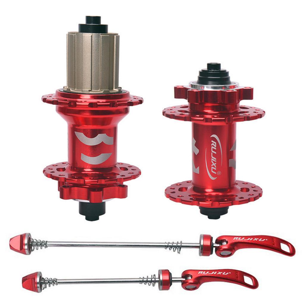 Cubo de Bicicleta de Montanha 6 Catraquinhas Dianteiro 2 Traseiro 5 Rolamentos Cubo de Freio a Disco para Bicicleta de Montanha Compatível com