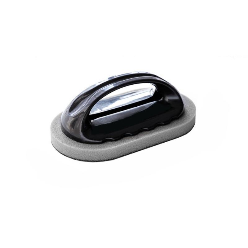 Bringing The Handle Diamond Sponge Wipe The Bottom of The Pan with Black Stains To Remove The Dirt To Pollute The Sponge Sand Block