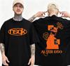 2025 Summer Rapper NQK Alterego Album Tour Graphic Y2K Gothic Tshirt Mens Street Wear Loose Cotton Shortsleeved Tshirt